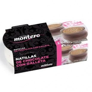 Natillas Chocolate con Galleta Pack 2 x 125 grs. POSTRES TRADICIONALES