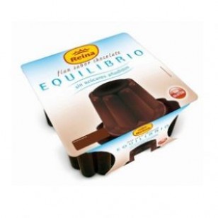 Flan Chocolate Sin Azucar EQUILIBRIO Pack-4 x 100 Gr. 